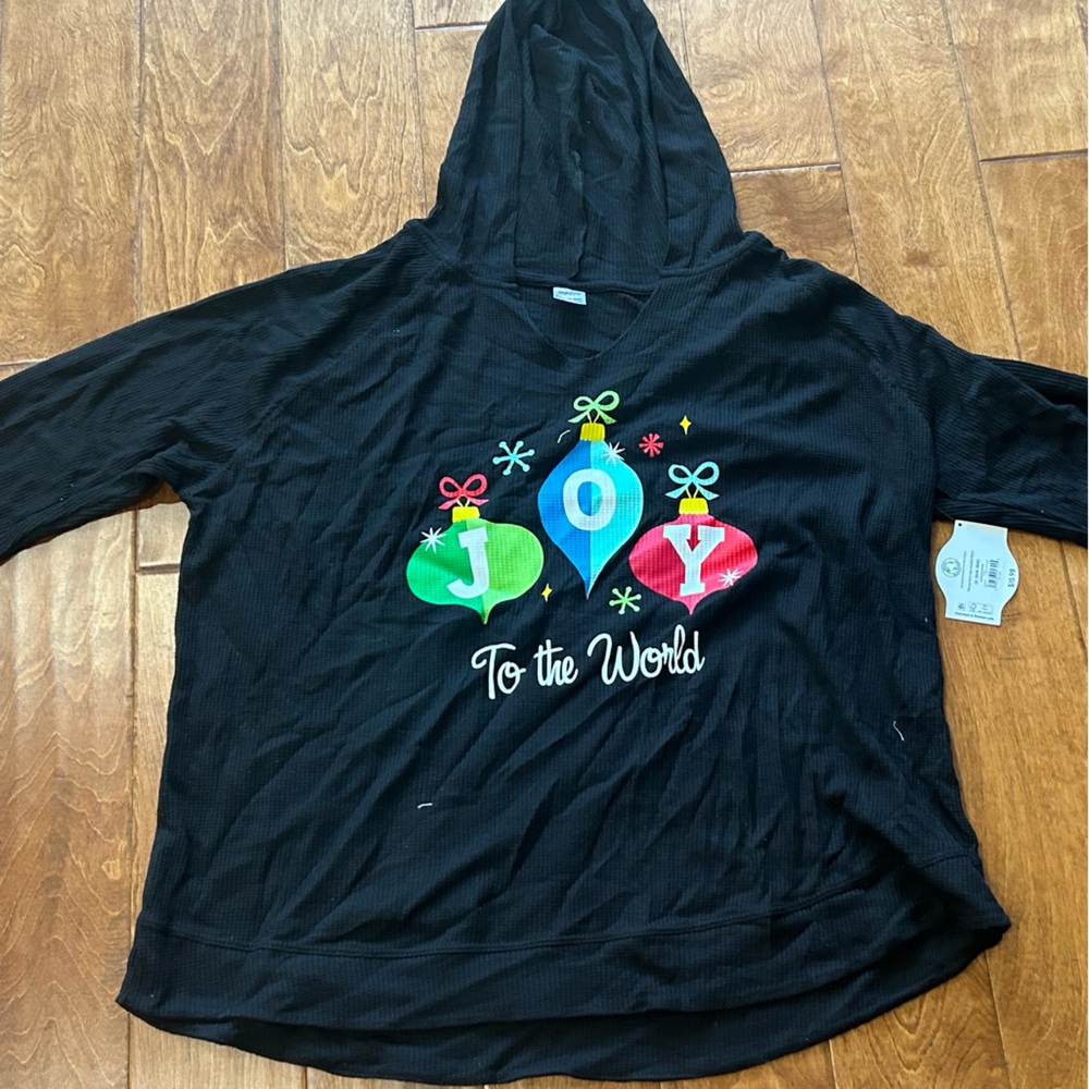 NWT size XL Joy to the World Black long sleeve shirt